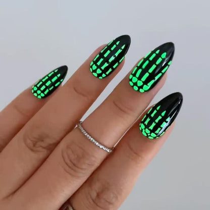 Shine Muse Cat Eye Spooky Almond Press On Nails