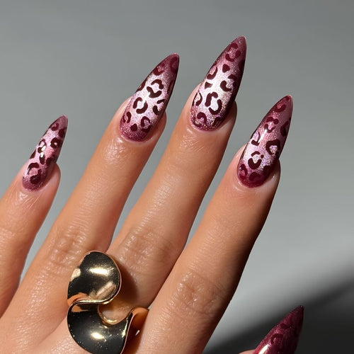 Velvet Glow Chrome Spooky Stiletto Press On Nails