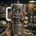 Fierce American Warrior 40oz Tumbler With Handle - Personalized Gifts For Veteran 03qhlu200326