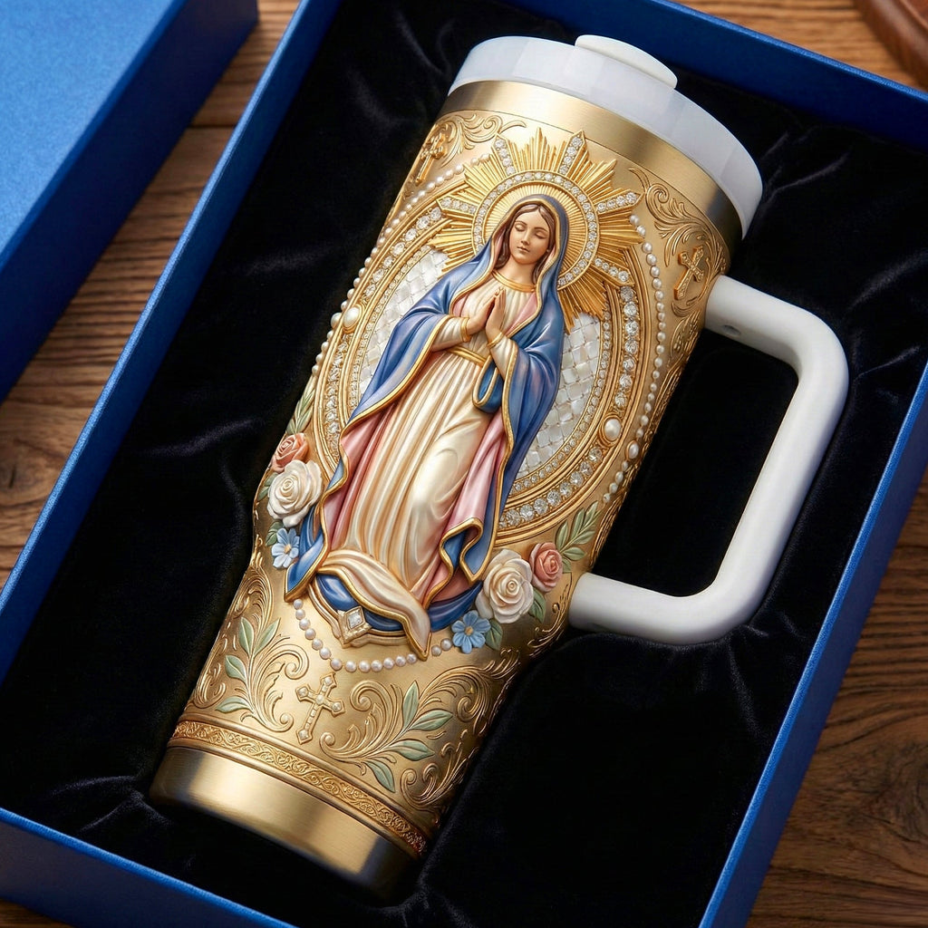 Virgin Mary Tumbler - Personalized Gifts For Christian Tumbler 01NAQN130226