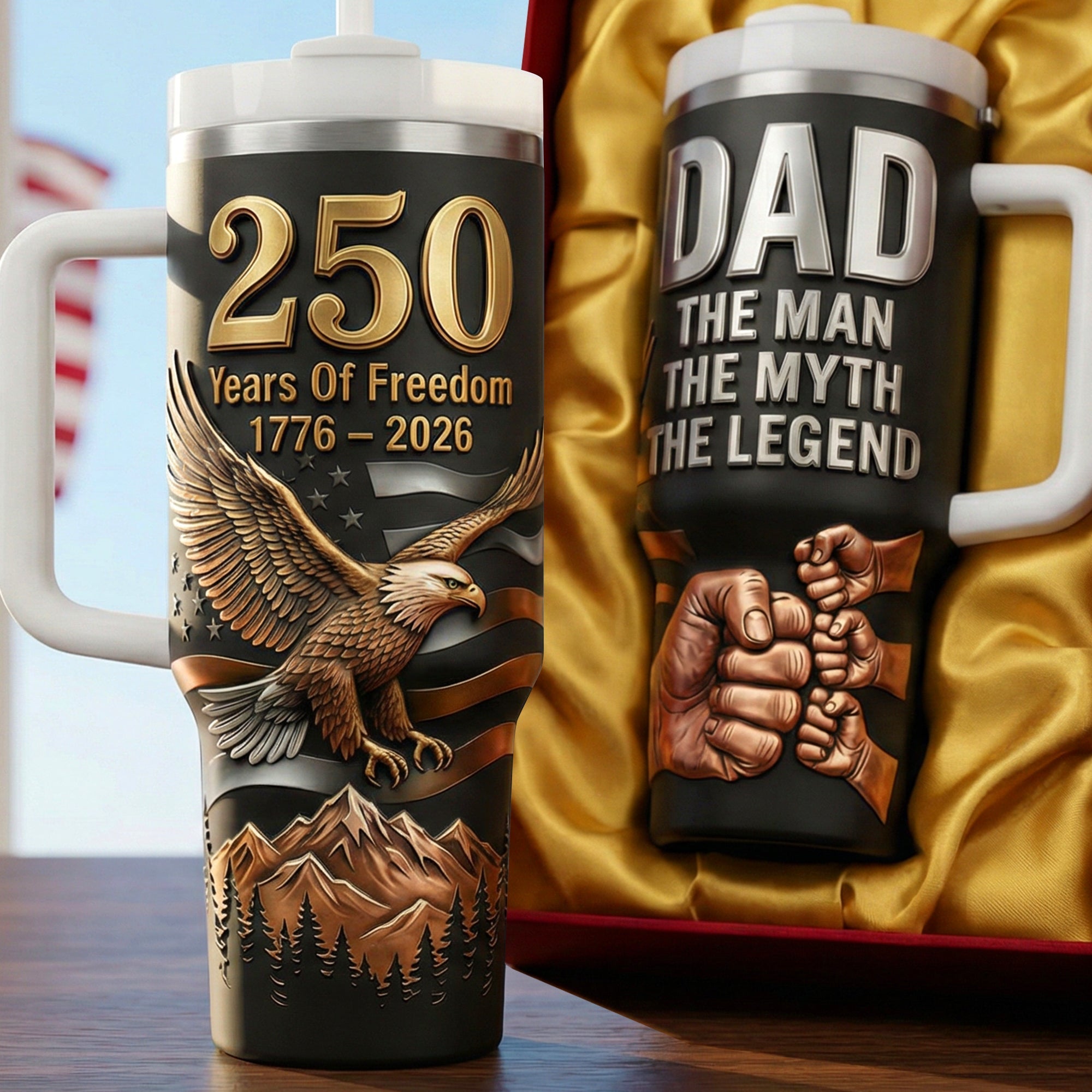 America 250th Anniversary Tumbler - Personalized Gifts For Dad 04naqn020326