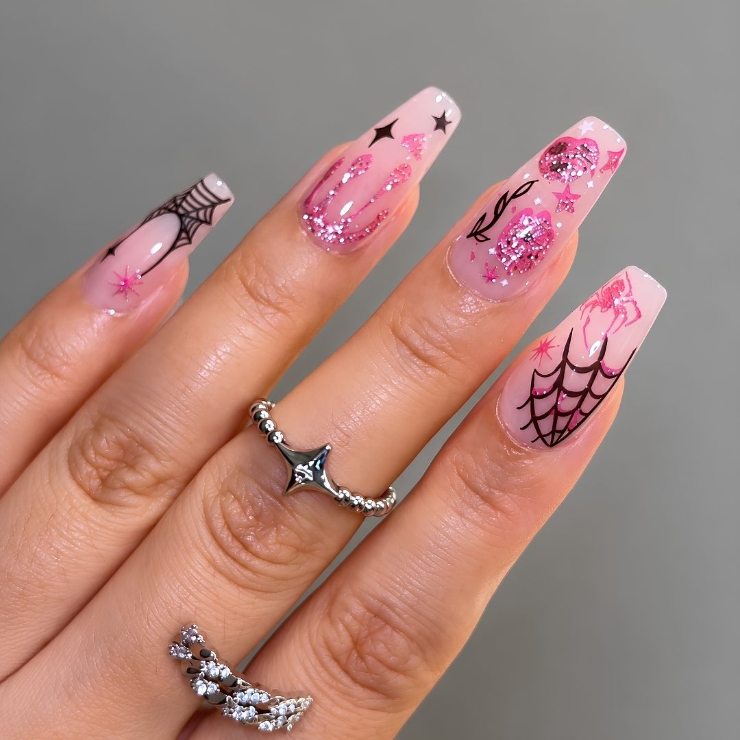 Shine Muse Cat Eye Spooky Almond Press On Nails