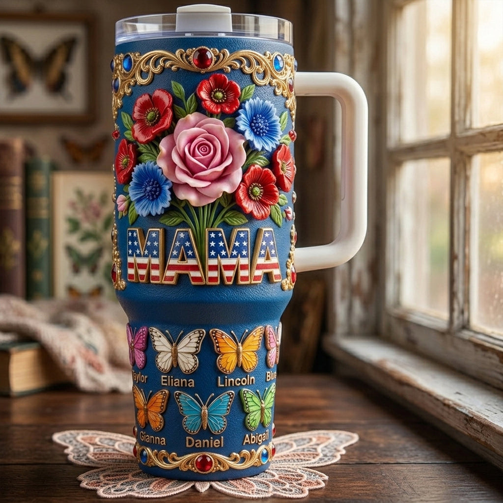 USA Grandma Mama Tumbler - Personalized Gifts For Grandma and Mama 04tyta020426