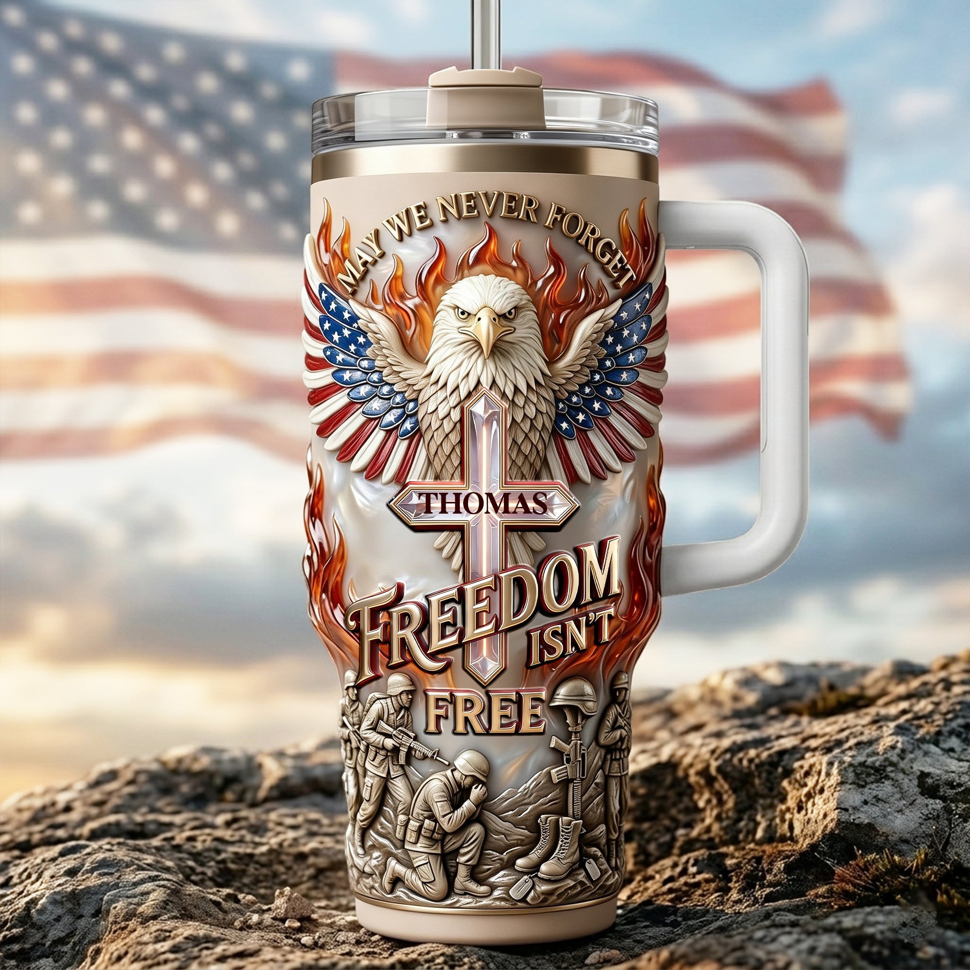 Freedom Is Not Free Tumbler - Personalized Gifts For Patriots 04PALU250326