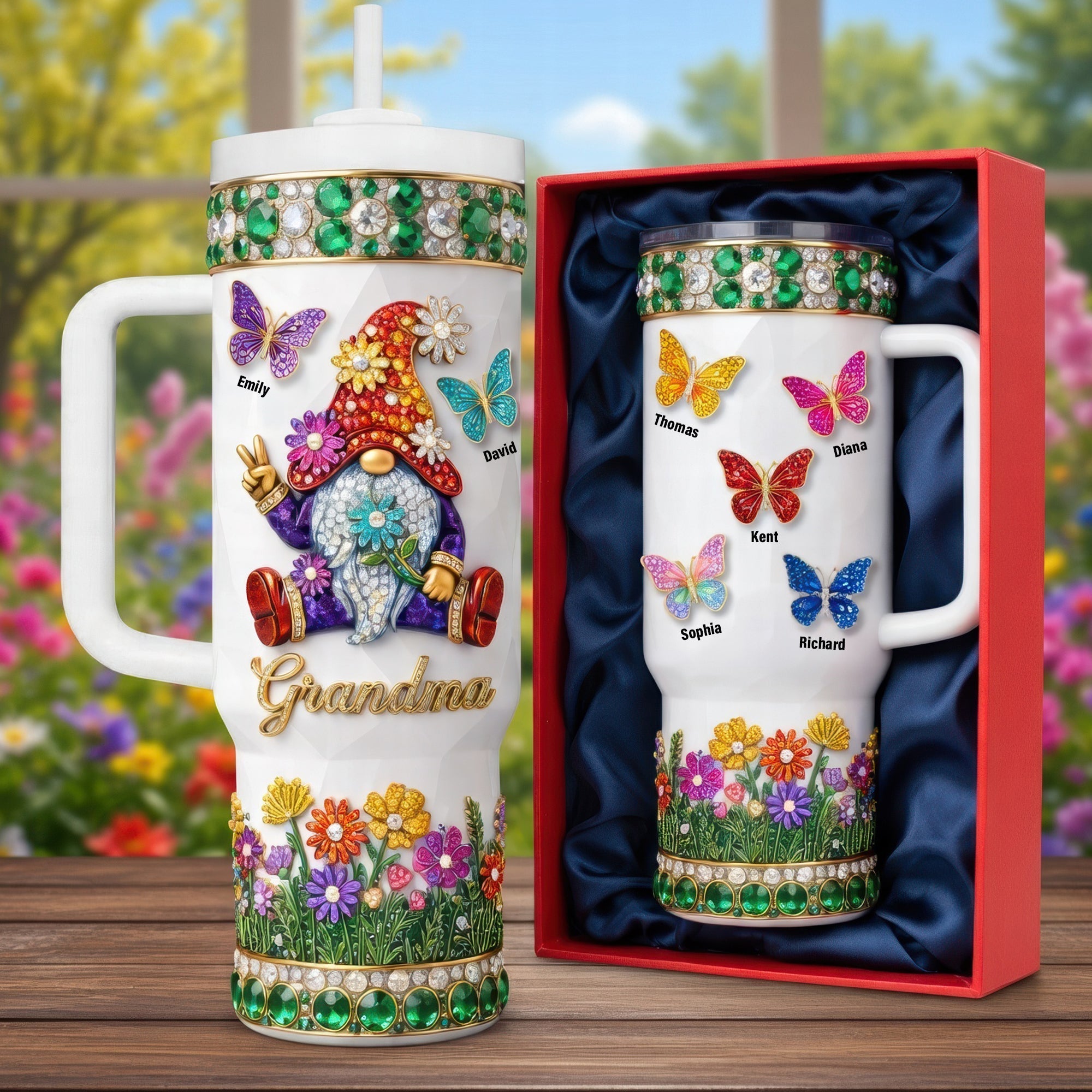 Garden Gnome 40oz Tumbler With Handle - Personalized Gifts For Grandma And Mama 04tyqn020426