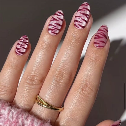 Velvet Glow Chrome Spooky Stiletto Press On Nails