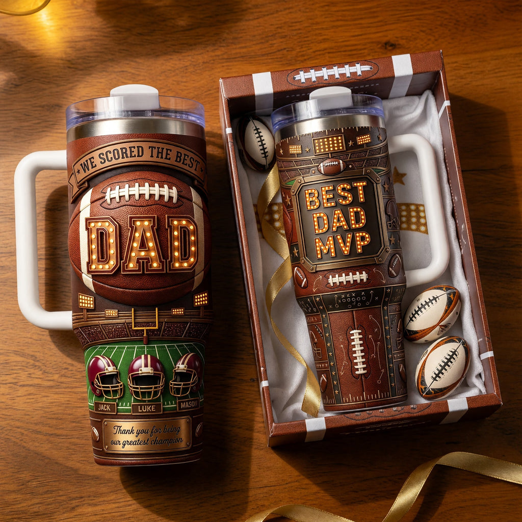 USA Football Best Dad 40oz Tumbler - Personalized Gifts For Dad 05paqn040526