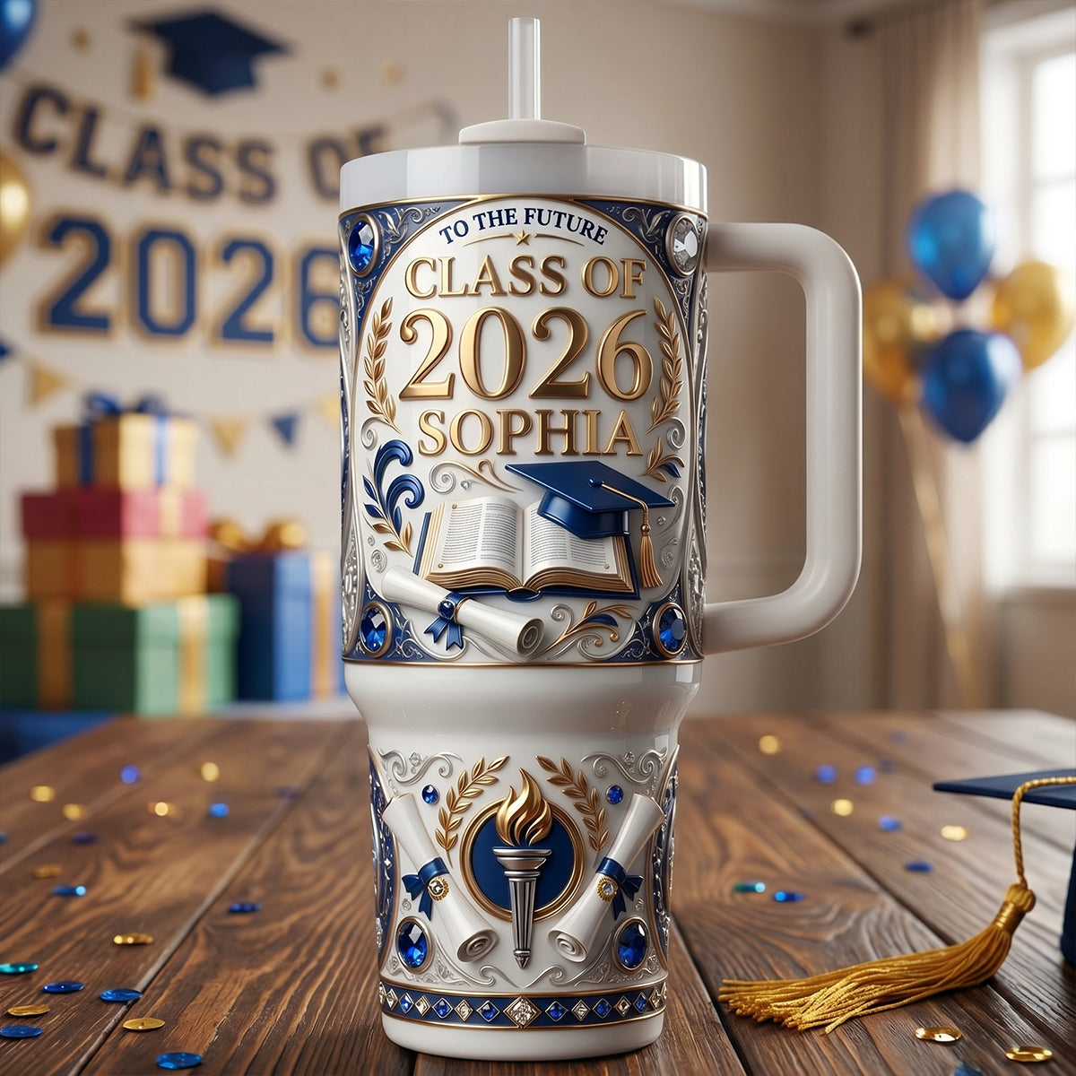 Class Of 2026 Tumbler Handle - Personalized Graduation Gifts 04TYTN300426