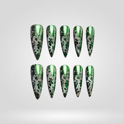 Venom Lace Cat Eye Spooky Stiletto Press On Nails