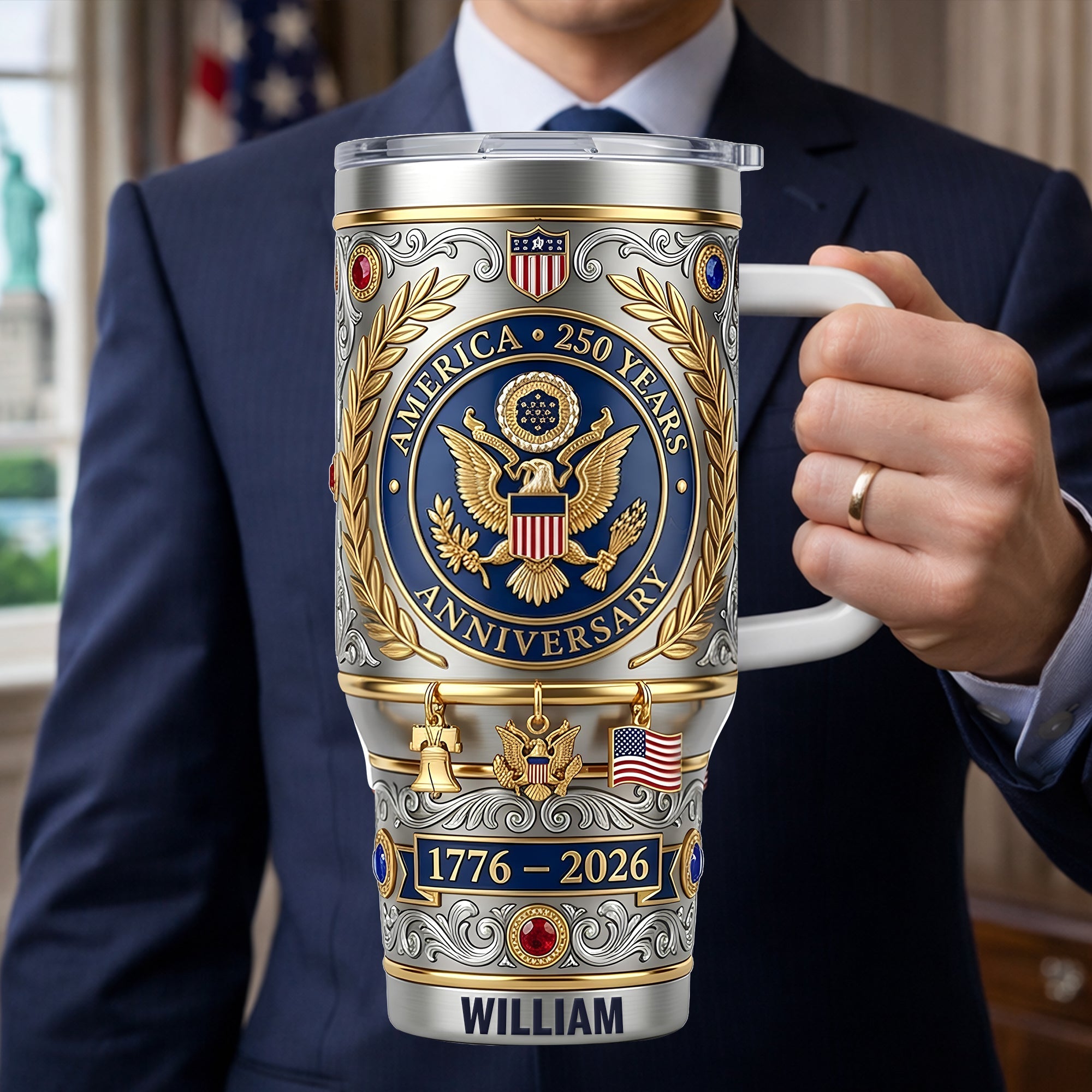 USA 250th Anniversary 40oz Tumbler – Gifts For Patriots 02ohlu120326