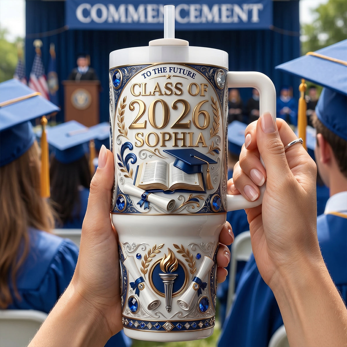 Class Of 2026 Tumbler Handle - Personalized Graduation Gifts 04TYTN300426