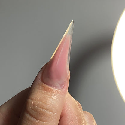 Sheer Nude Cat Claw Clear Tip Press On Nails