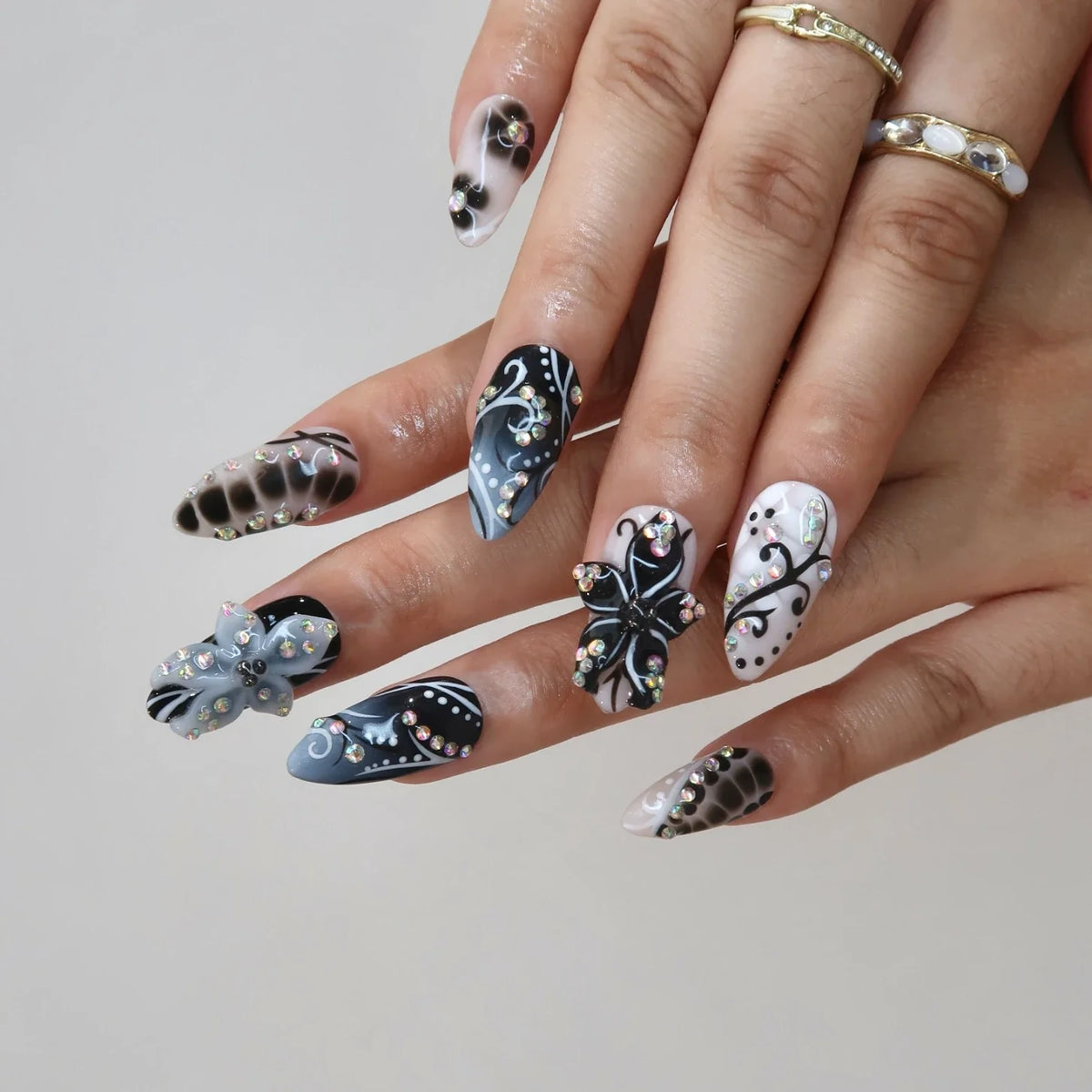 Afterdark 3D Fresh Almond Press On Nails