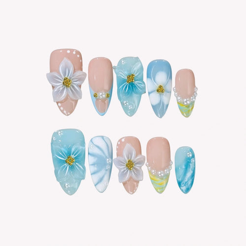 By The Sea Aura Fresh Almond Press On Nails