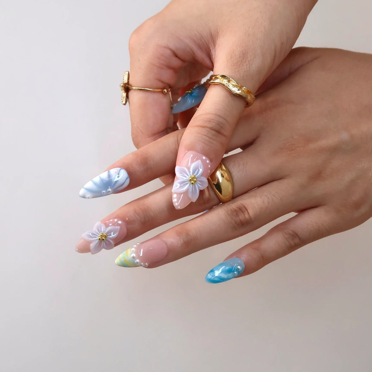 By The Sea Aura Fresh Almond Press On Nails