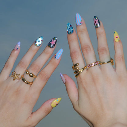 Candy Canvas Chrome Fresh Almond Press On Nails