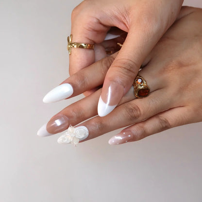 Clean & Soft Chrome Elegant Almond Press On Nails