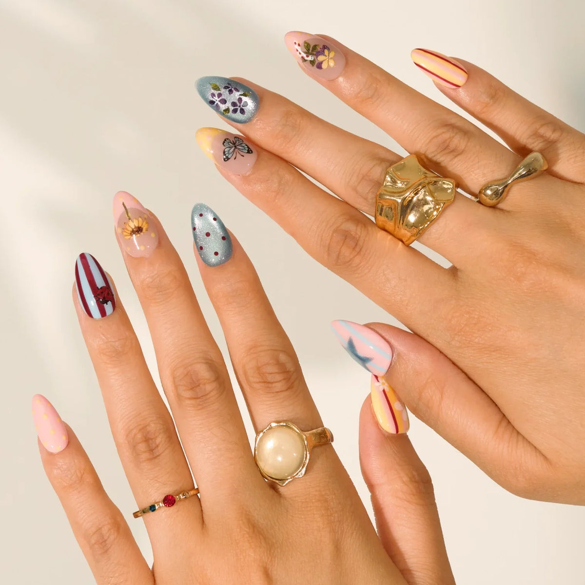 Dopamine French Fresh Almond Press On Nails
