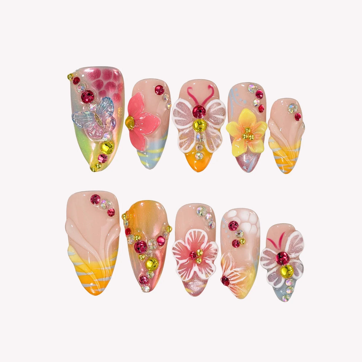 Fever Dream Chrome Fresh Almond Press On Nails