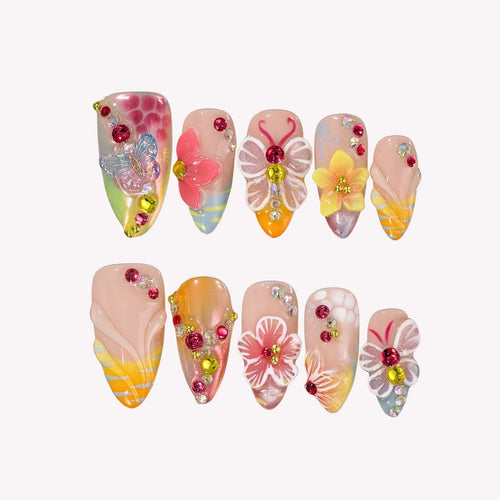 Fever Dream Chrome Fresh Almond Press On Nails