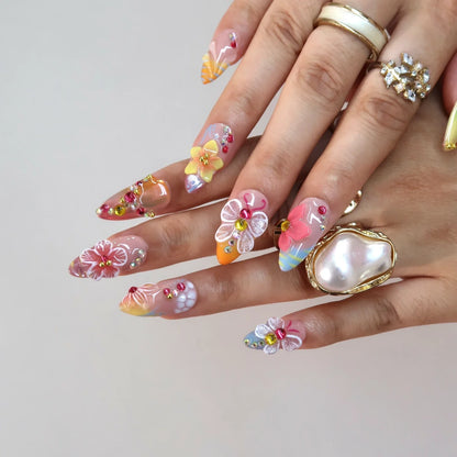 Fever Dream Chrome Fresh Almond Press On Nails