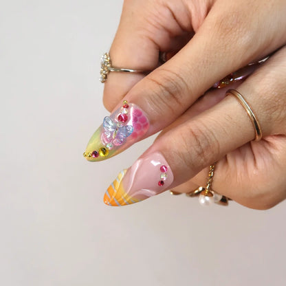 Fever Dream Chrome Fresh Almond Press On Nails