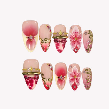 Forever Framed Chrome Fresh Almond Press On Nails