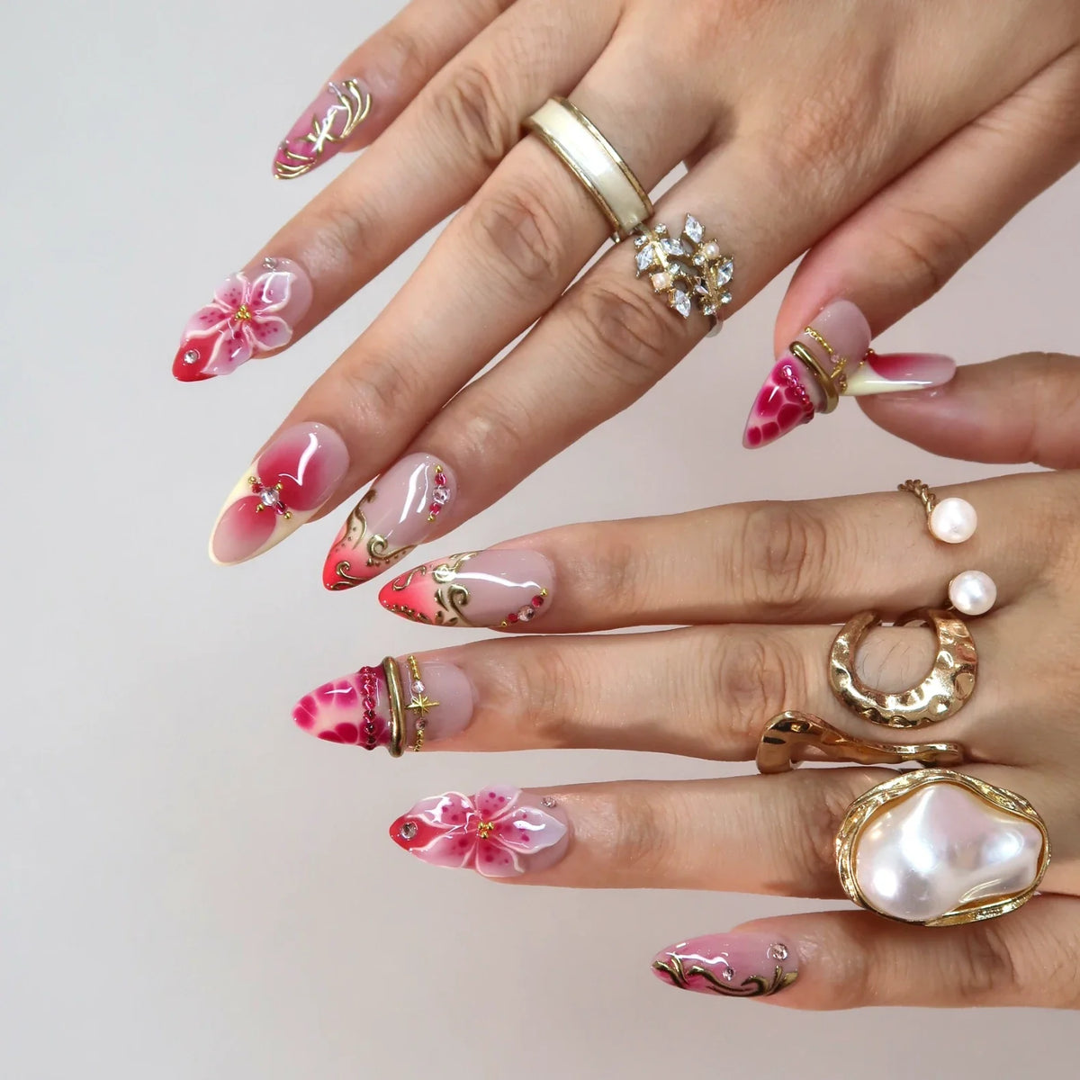 Forever Framed Chrome Fresh Almond Press On Nails