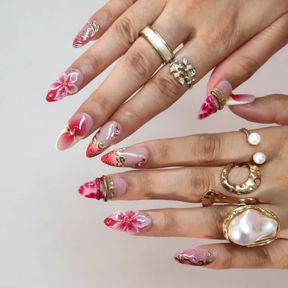 Forever Framed Chrome Fresh Almond Press On Nails