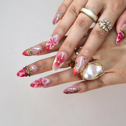 Forever Framed Chrome Fresh Almond Press On Nails