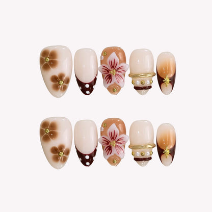 Glam Queen Chrome Fresh Almond Press On Nails