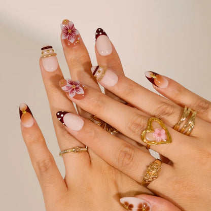 Glam Queen Chrome Fresh Almond Press On Nails