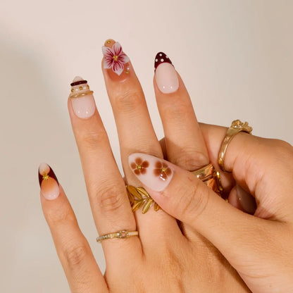 Glam Queen Chrome Fresh Almond Press On Nails