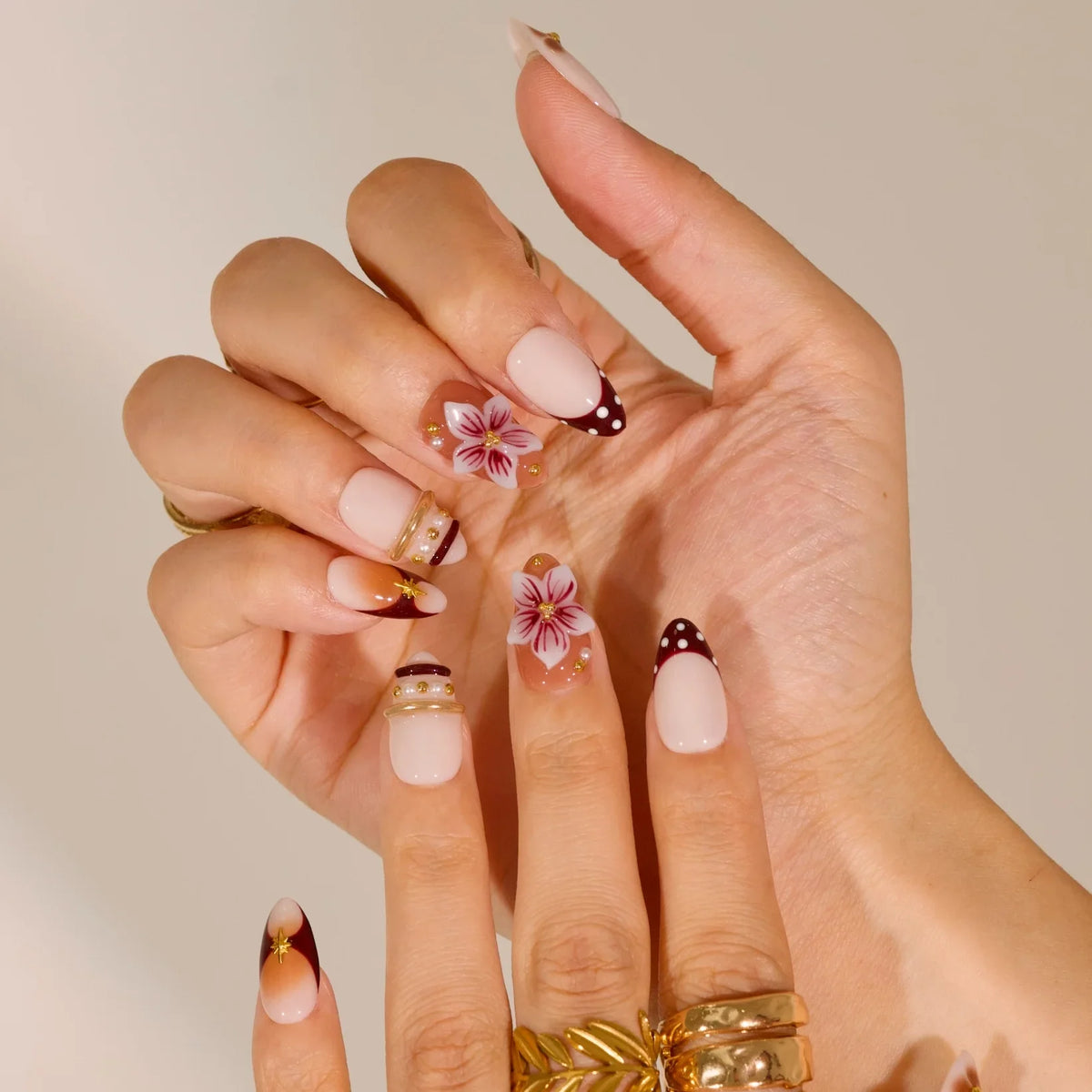 Glam Queen Chrome Fresh Almond Press On Nails
