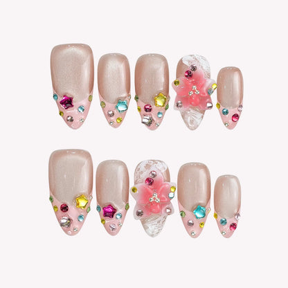 Glow Hour French Fresh Almond Press On Nails