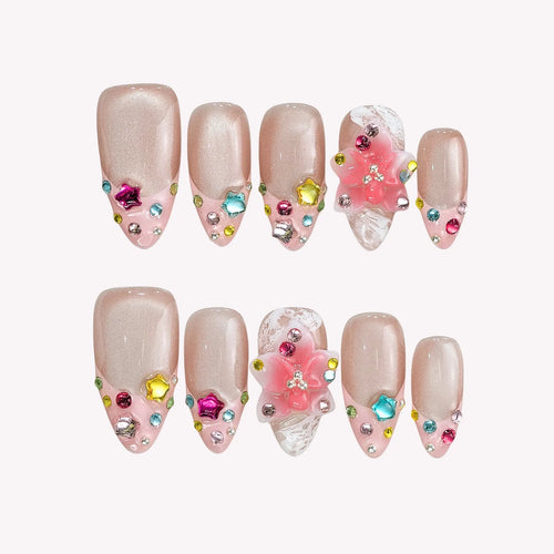 Glow Hour French Fresh Almond Press On Nails