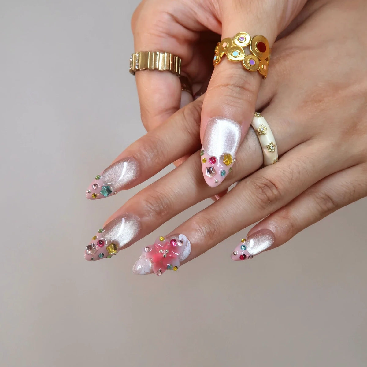Glow Hour French Fresh Almond Press On Nails