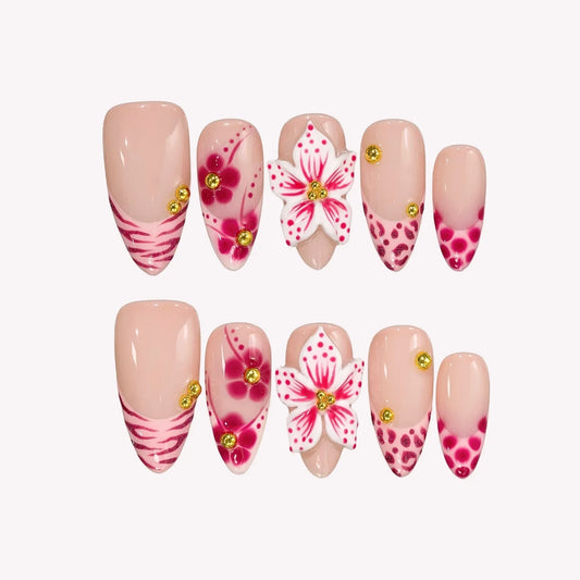 Going Wild French Fresh Almond Press On Nails