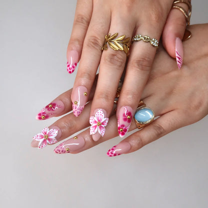 Going Wild French Fresh Almond Press On Nails