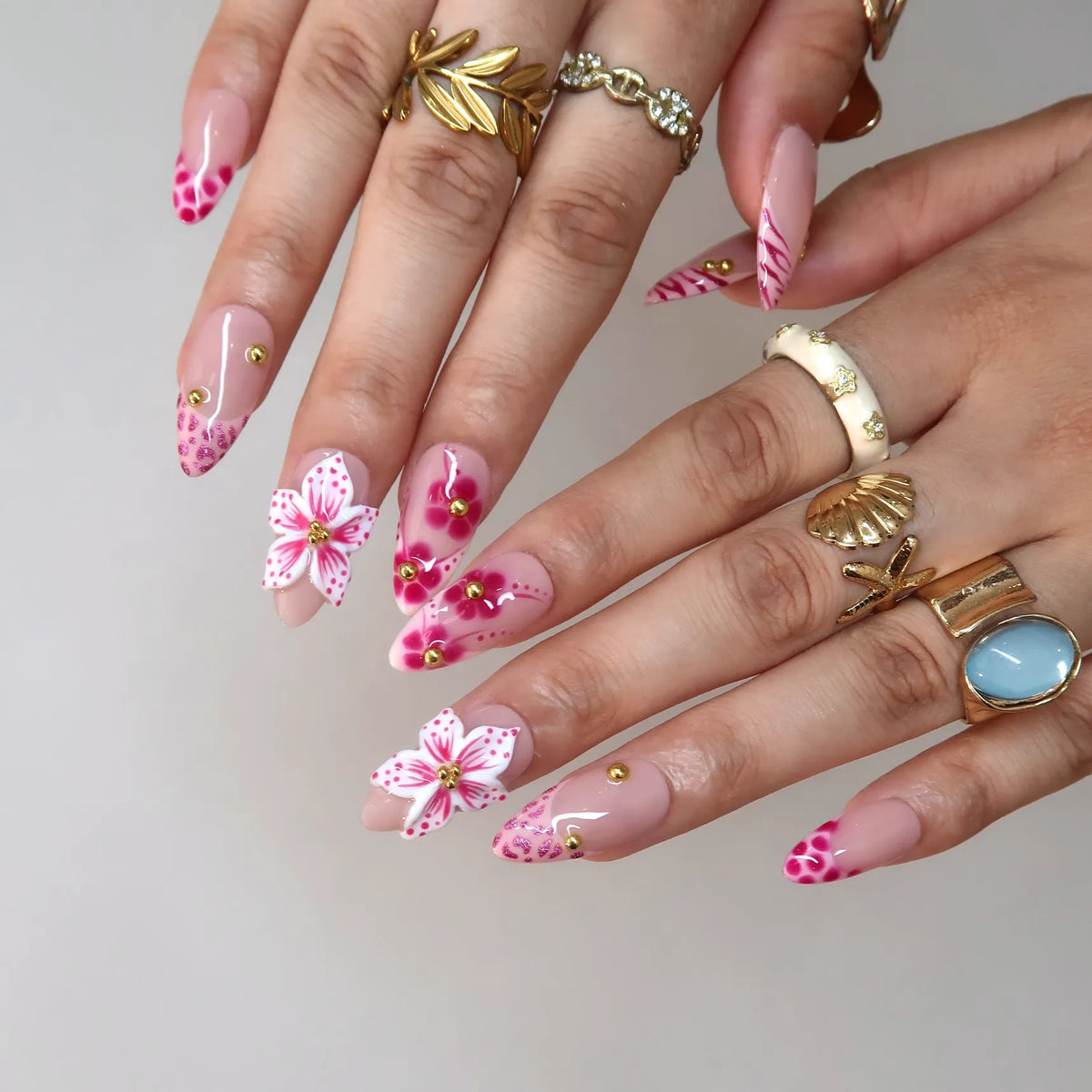Going Wild French Fresh Almond Press On Nails