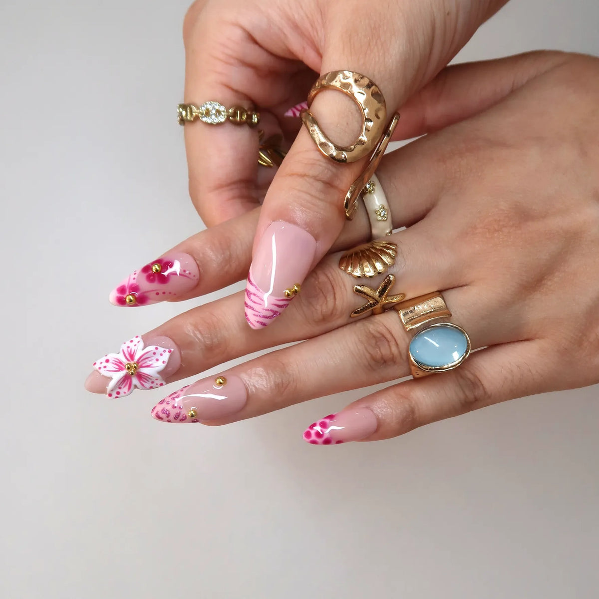 Going Wild French Fresh Almond Press On Nails