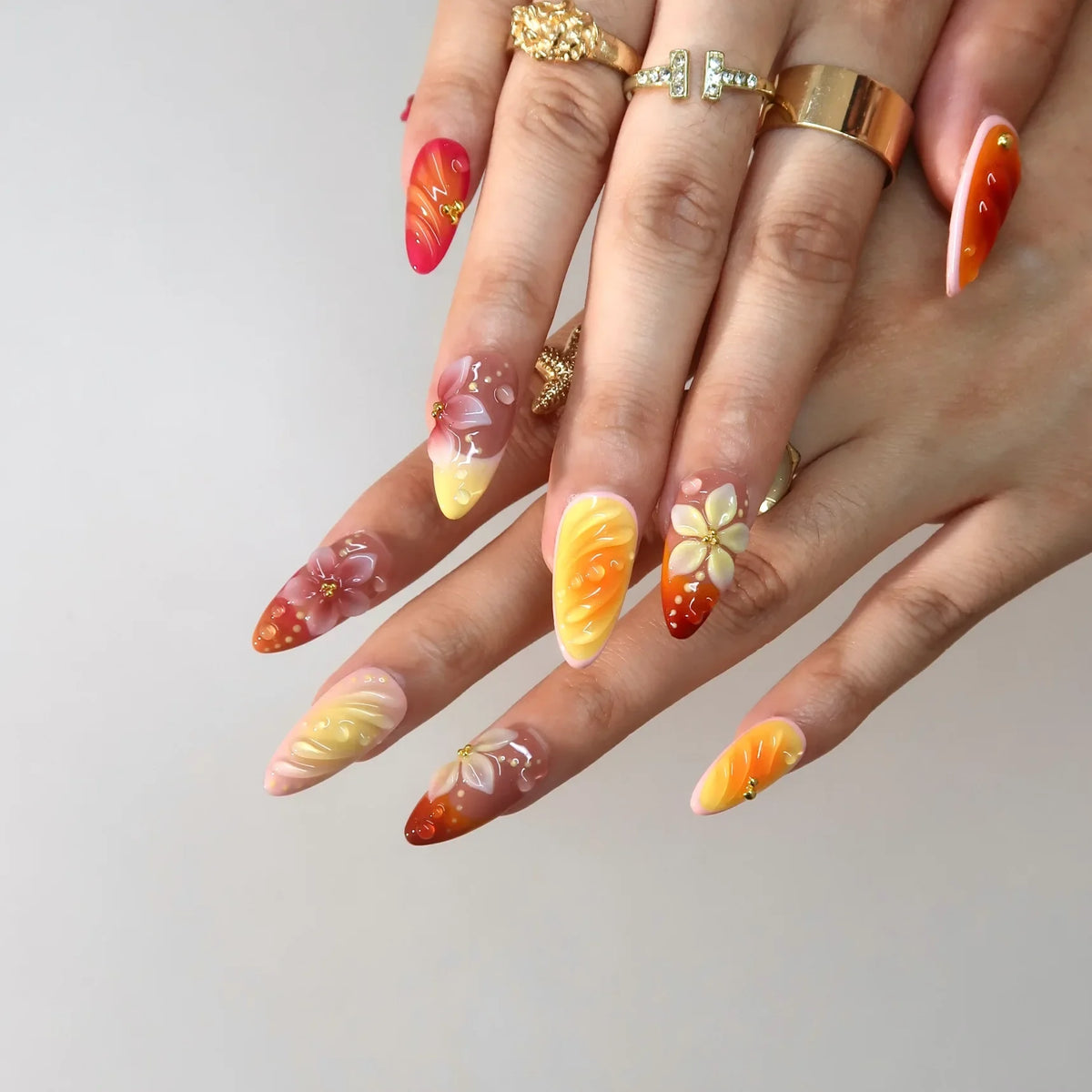 Heatwave Aura Fresh Almond Press On Nails