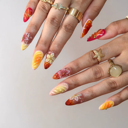 Heatwave Aura Fresh Almond Press On Nails