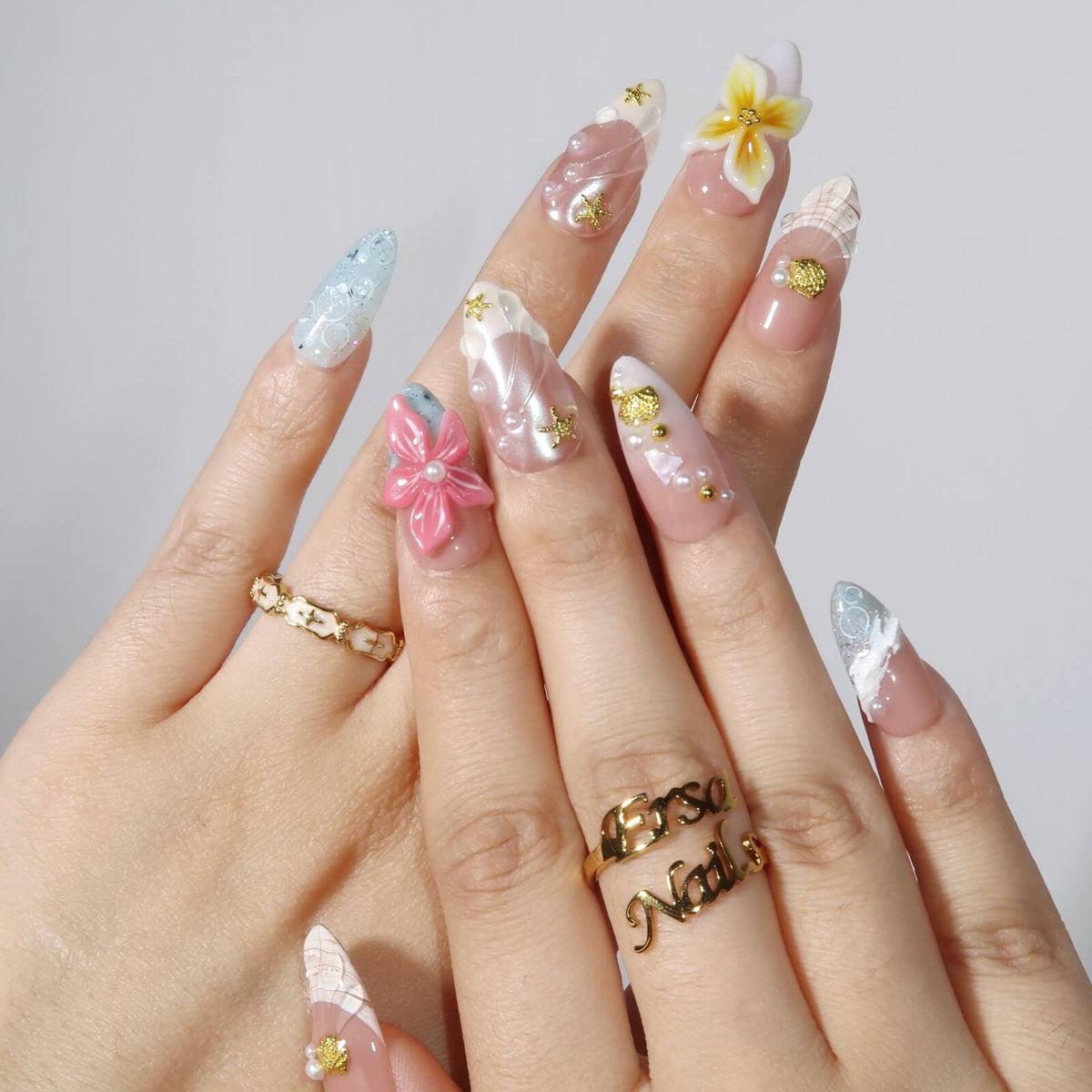 Summer Loving French Fresh Almond Press On Nails