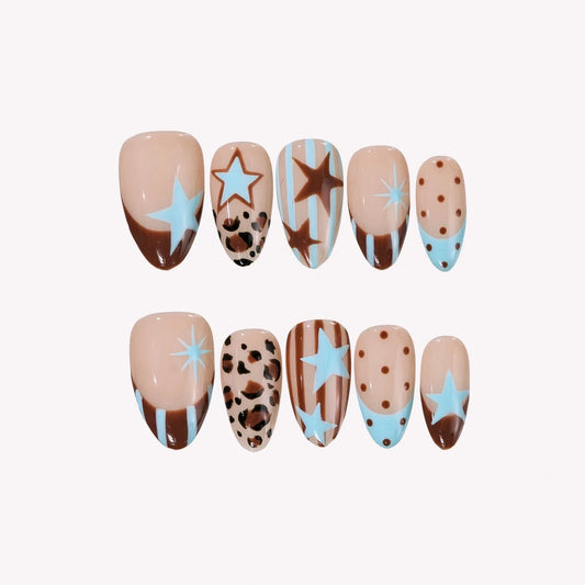 Hot Snack French Fresh Almond Press On Nails