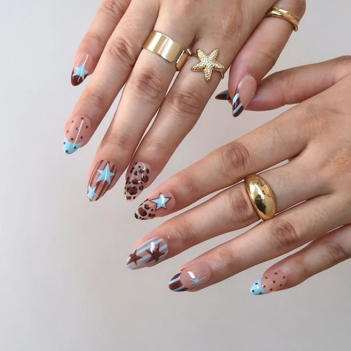Hot Snack French Fresh Almond Press On Nails