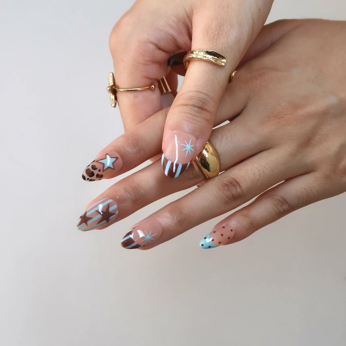 Hot Snack French Fresh Almond Press On Nails