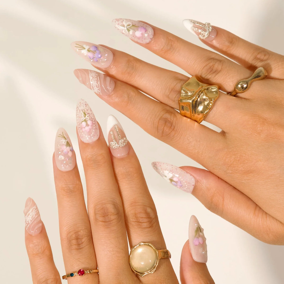 Irresistible Affection French Elegant Almond Press On Nails