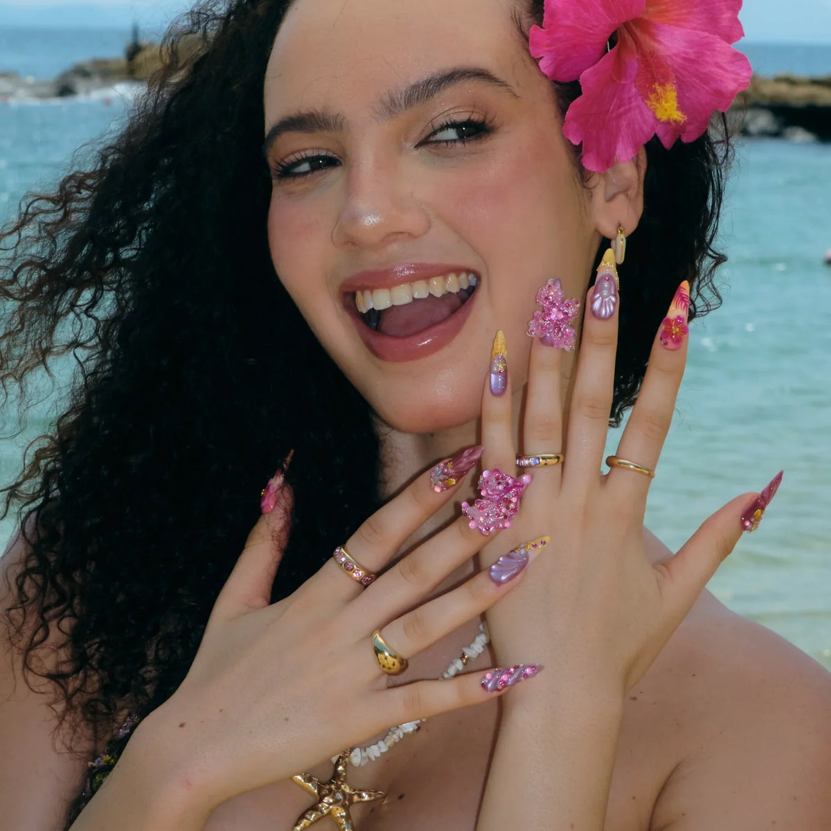 Wild & Free Cat Eye Fresh Almond Press On Nails