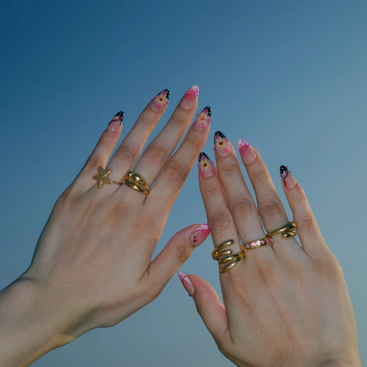 Just Peachy Aura Fresh Almond Press On Nails